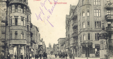skrzyżowanie Wielkich Garbar z Wielką, przed 1914 r., pocztówka ze zb. Biblioteki Uniwersyteckiej.