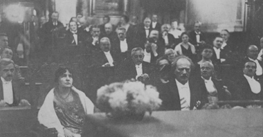 I.J. Paderewski wraz z żoną Heleną w czasie obrad Rady Miasta Poznania, 22 XI 1924 r., fot. ze zbiorów NAC