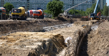 Teren budowy trasy tramwajowej na Franowo, 2011 rok, fot. ZTM Poznań
