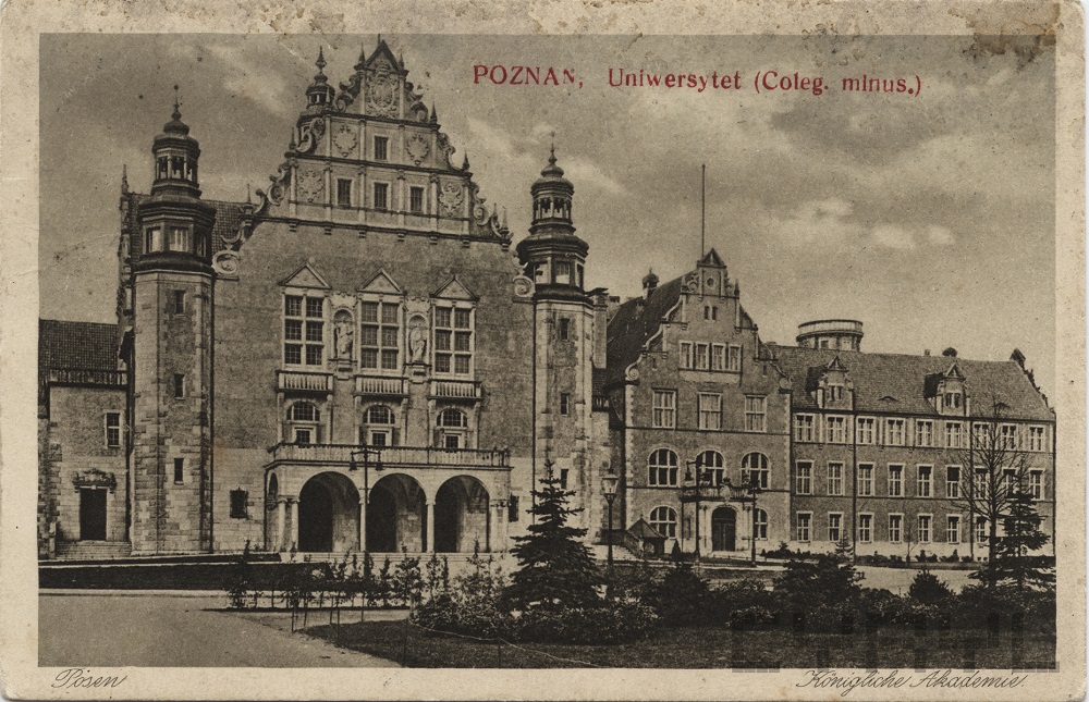 Collegium Minus Uniwersytetu Poznańskiego, ok. 1918-1919, ze zb. cyryl.poznan.pl - grafika artykułu