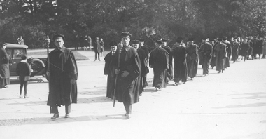 Inauguracja roku akademickiego na Uniwersytecie Poznańskim, lata 20. XX w., fot. ze zb. NAC
