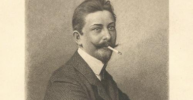 Carl Busse (1872-1918), poeta, krytyk literacki, dziennikarz, domniemany pierwotny patron dzisiejszej ulicy Spornej, autor zdjęcia: Johann Lindner źródło zdjęcia: Wikipedia