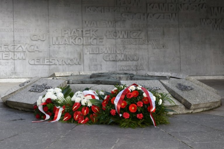Wiązanki kwiatów pod Pomnikiem Armii Poznań - grafika artykułu