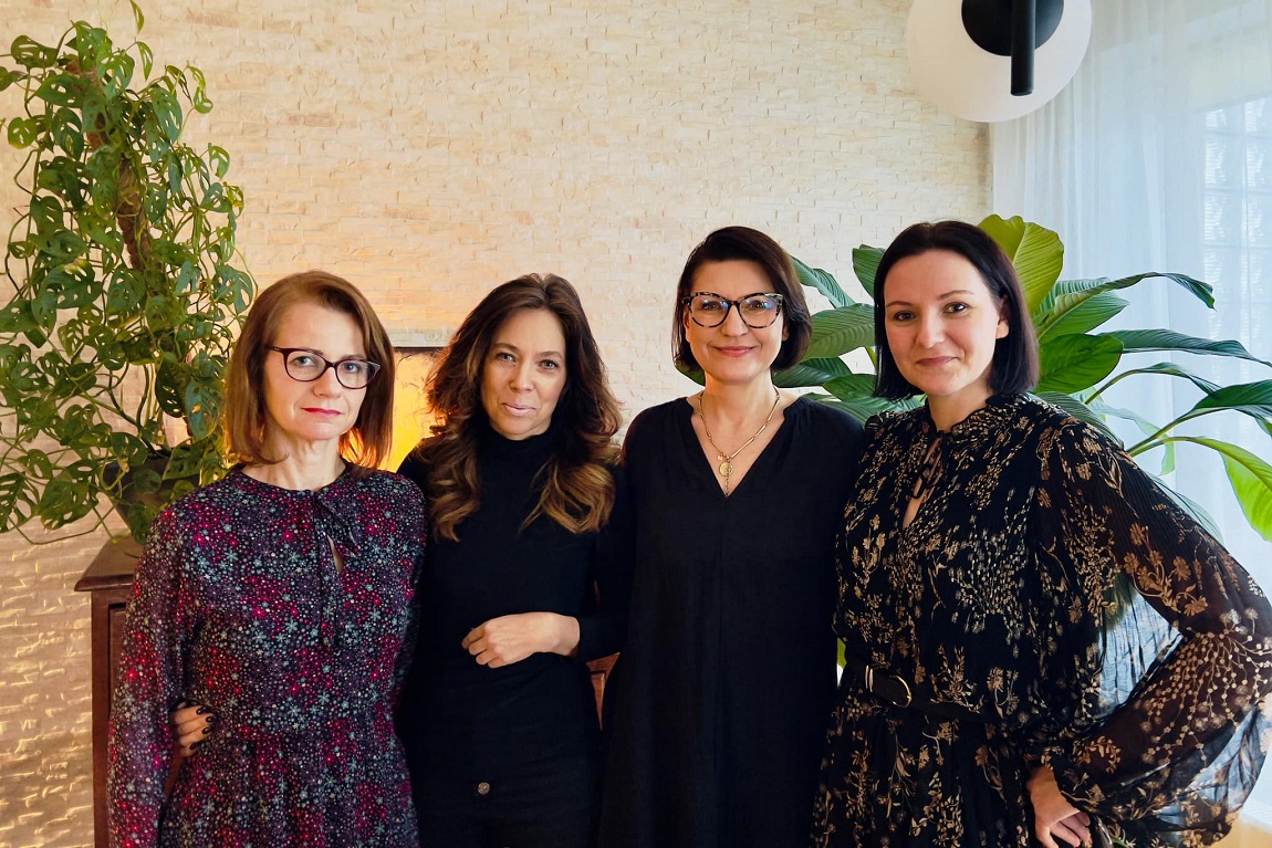 Zespół podcastu "Radne o poranku!" (od lewej): Anna Wilczewska, Monika Danelska, Marta Mazurek, Maria Lisiecka-Pawełczak - grafika artykułu