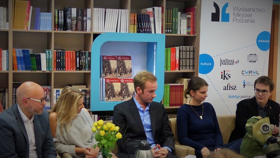 Od lewej: Remigiusz Koziński, Joanna Jodełka, Bartłomiej Krolek, Anna Jelec, Piotr Jaśkowiak, (fot. Jagoda Haloszka, Radio Afera)
