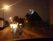 Dron wieczorową porą