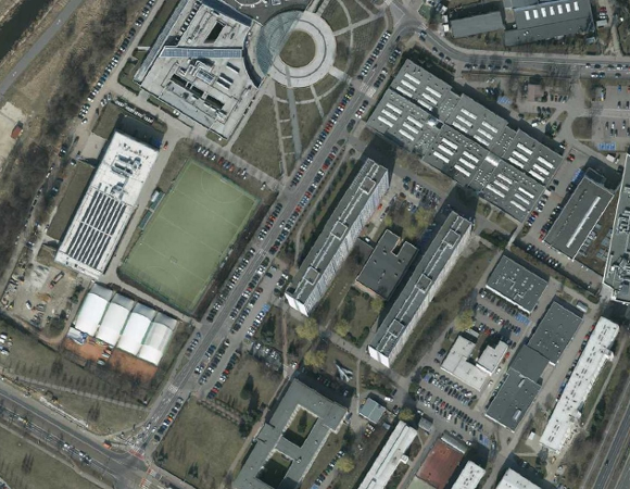 fragment mapy lotniczej z ulicą Piotrowo - więcej w treści artykułu