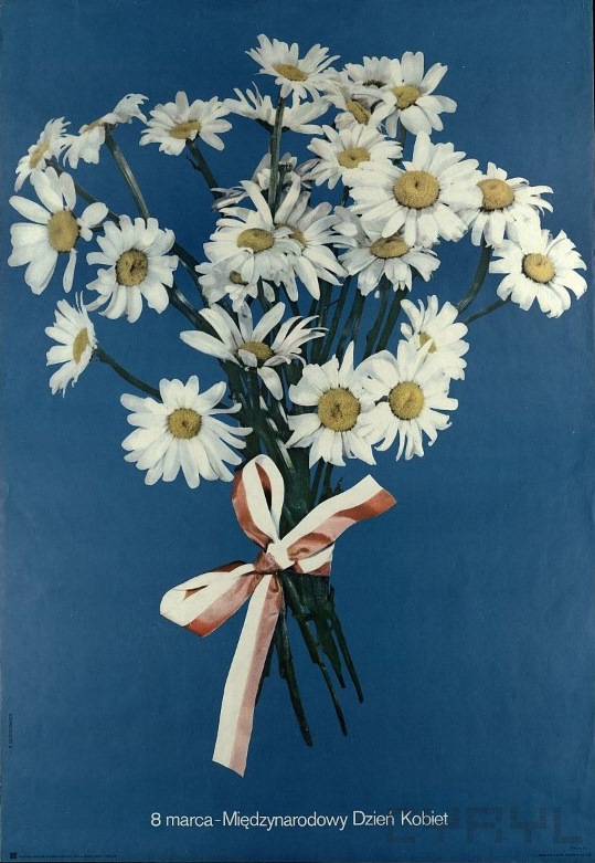 Plakat z okazji Międzynarodowego Dnia Kobiet 1978, autorstwa Rafała Jasionowicza, fot. cyryl.poznan.pl - grafika artykułu
