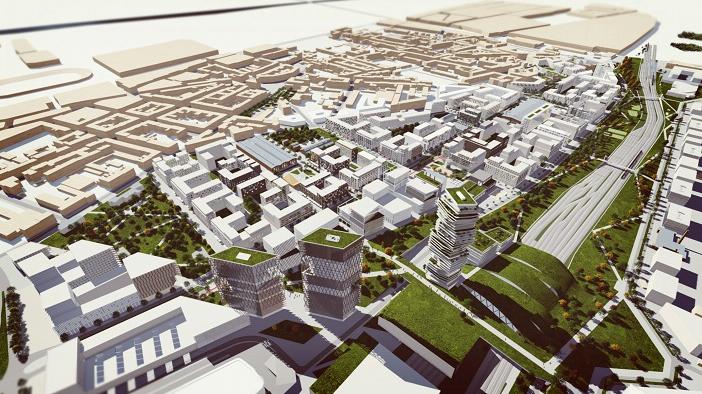 Zwycięska koncepcja zagospodarowania Wolnych Torów z 2015 roku, fot. UMP - grafika artykułu