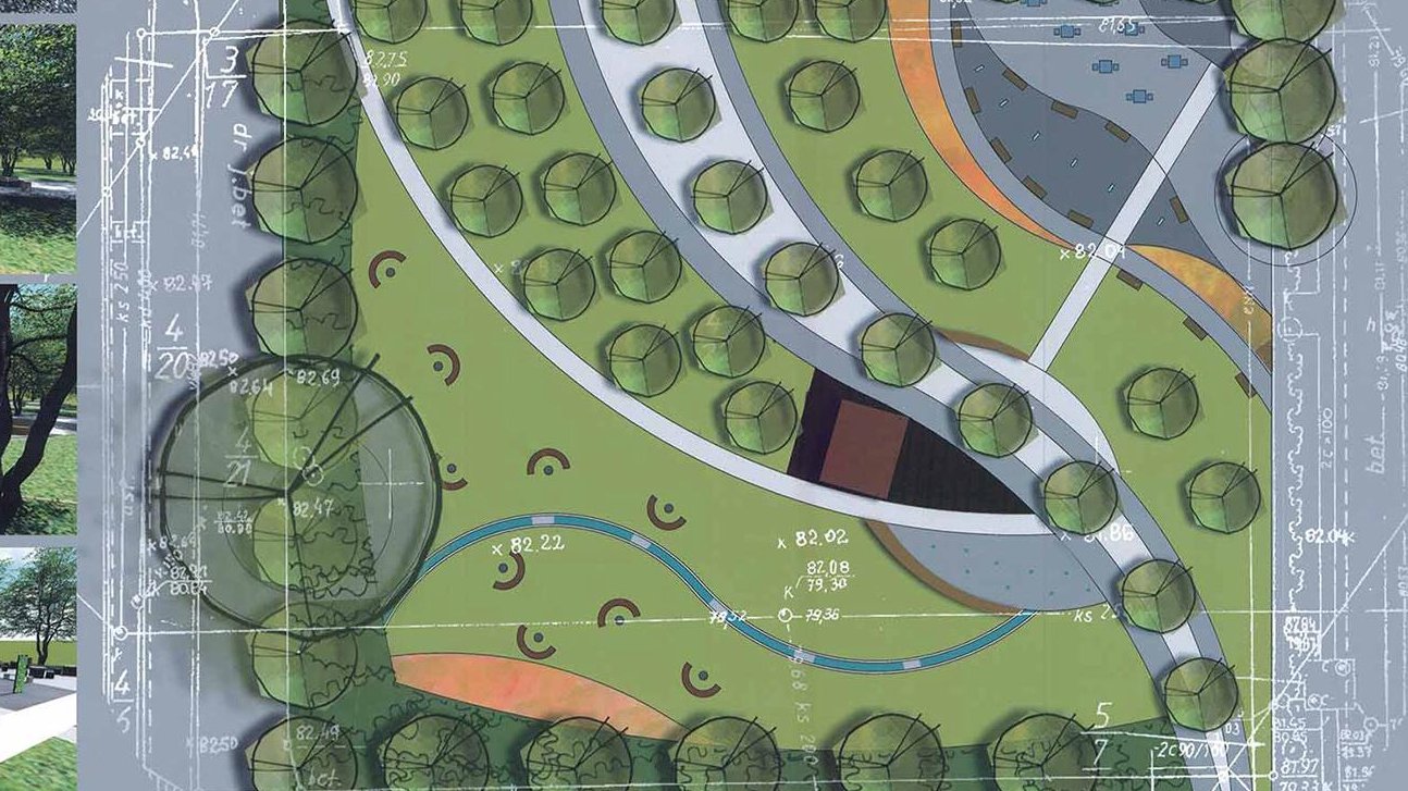 Autorki koncepcji inż. arch. kraj. Justyna Krasucka i inż. arch. kraj. Karolina Kuś studentki Architektury Krajobrazu UP w Poznaniu.