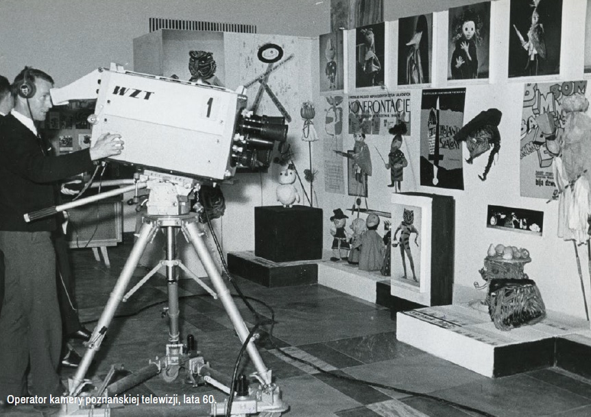 Operator kamery poznańskiej telewizji, lata 60 XX w., fot. archiwum KMP - grafika artykułu