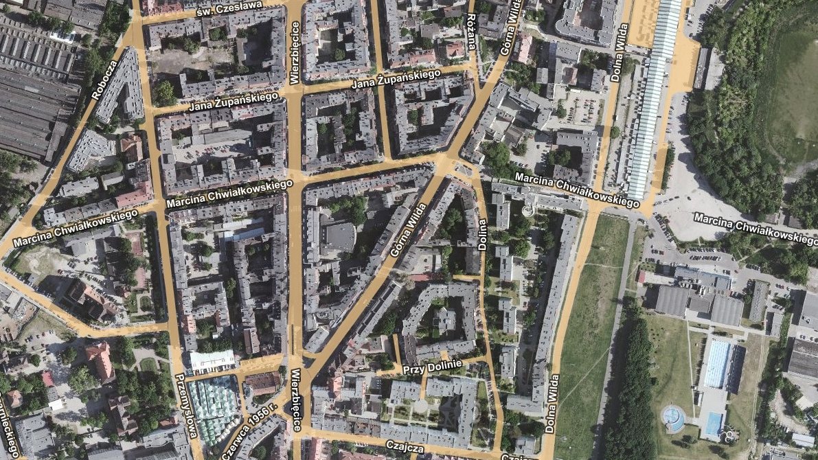 Przebieg ulicy Chwiałkowskiego, fot. ZGiKM GEOPOZ
