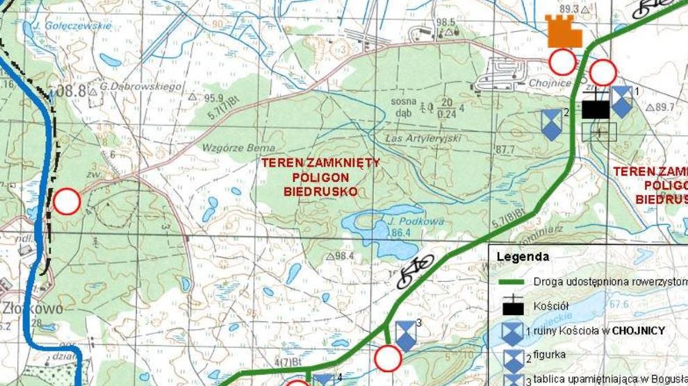 Mapka sytuacyjna zamkniętego obszaru, fot. CZK
