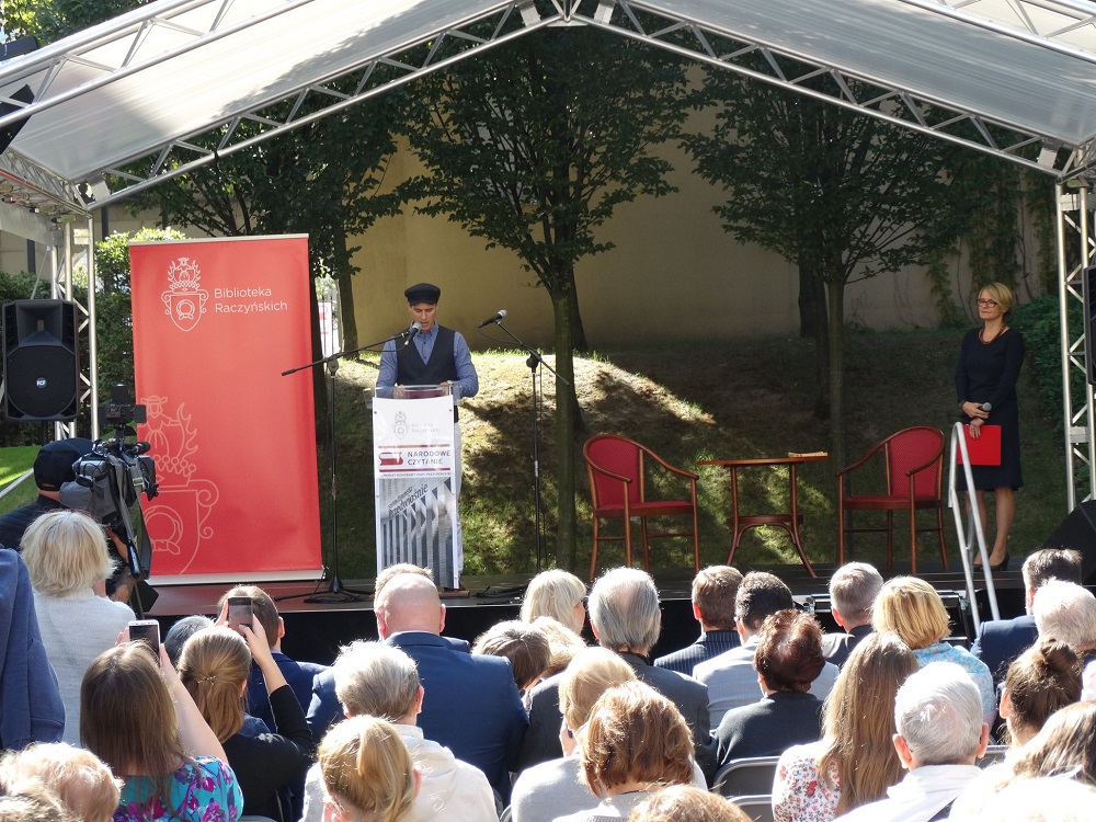 Narodowe czytanie "Przedwiośnia" Stefana Żeromskiego, Poznań 08.09.2018 r., fot. Biblioteka Raczyńskich w Poznaniu - grafika artykułu