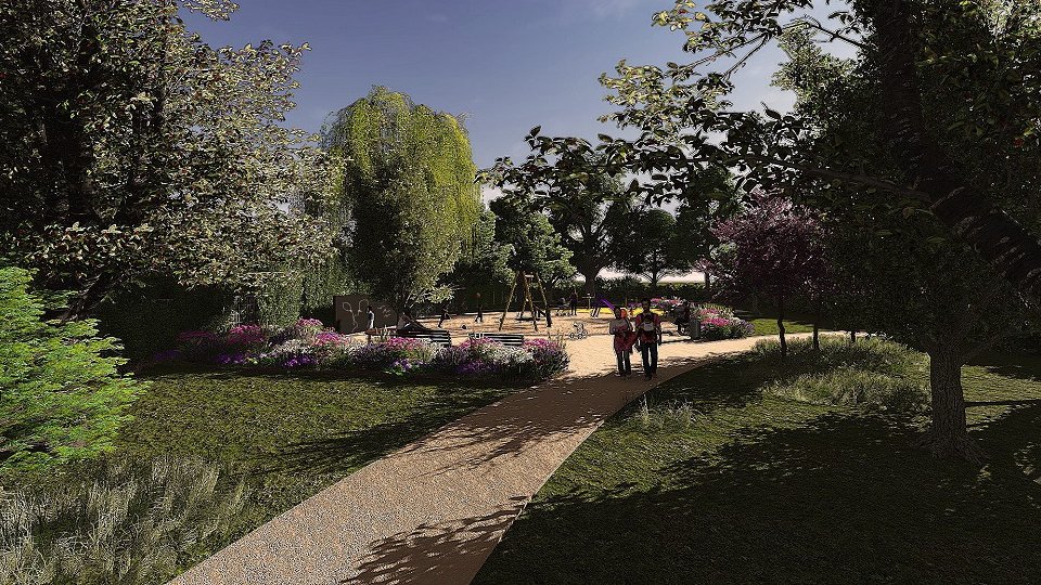 Wizualizacja nowego skweru