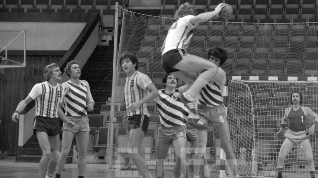 Mecz piłki ręcznej Grunwald Poznań - Gwardia Opole w Hali Widowiskowo-Sportowej Arena, 1978 r., fot. Stanisław Wiktor / cyryl.poznan.pl