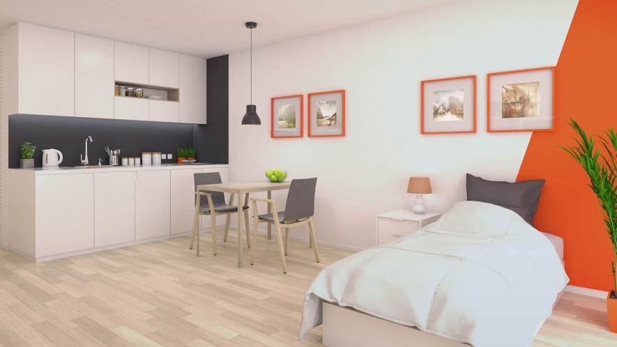 Akademik LIV powstanie w budynku Alfy przy ul. Św. Marcin fot. Gent Holding