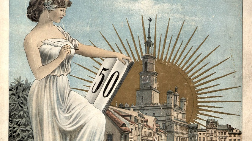 Okładka Książki jubileuszowej "Dziennika Poznańskiego", 1859-1909