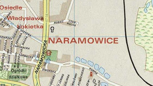 Fragment planu Poznania z 1993 r. z widocznym zredukowanym przebiegiem ul. Czarnucha po urbanizacji okolicznych pól w poprzednich dziesięcioleciach. Źródło: cyryl.poznan.pl; własność: Archiwum Państwowe w Poznaniu