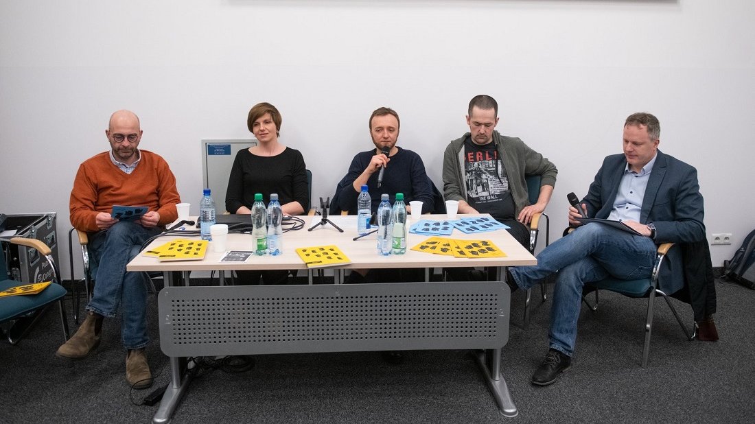 Od lewej: Paweł Kwiatkowski, Anna Pikuła, Maciej Moszyński, Bohdan Bobrowski, Piotr Bojarski, fot. Fest Fyrtel