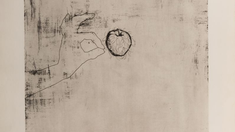 Wystawa kolekcji profesora Jindřicha Štreita - czynna w CK Zamek (fot. Naděžda Plíšková, "Małe erotyczne jabłuszko", 1973, akwaforta, papier)