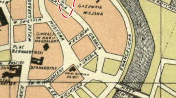 W 1929 r. ulicę Łazienna mogło zamieszkiwać nawet ponad 200 osób. Plan Stołecznego Miasta Poznania z 1929 r. (własność AAP, źródło cyryl.poznan.pl)