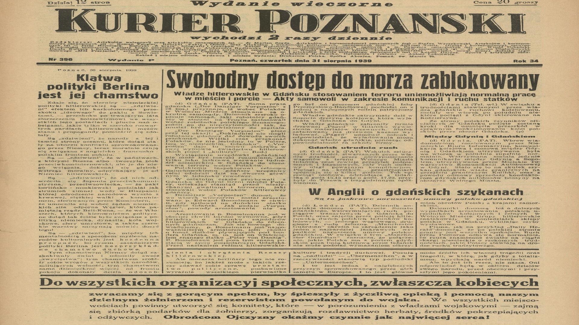 Wydanie "Kuriera Poznańskiego"