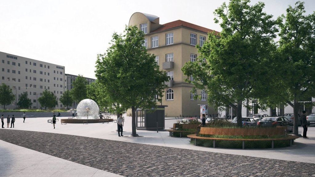 Wizualizacja Rynku Łazarskiego po przebudowie, źródło: Miasto Poznań