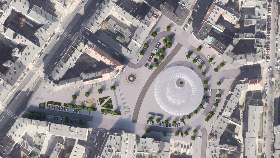 Wizualizacja Rynku Łazarskiego po przebudowie, źródło: Miasto Poznań