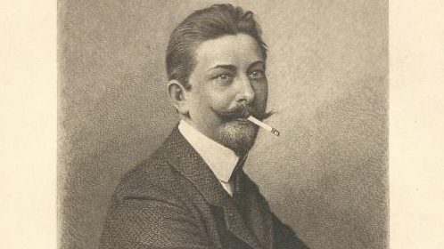 Carl Busse (1872-1918), poeta, krytyk literacki, dziennikarz, domniemany pierwotny patron dzisiejszej ulicy Spornej, autor zdjęcia: Johann Lindner źródło zdjęcia: Wikipedia
