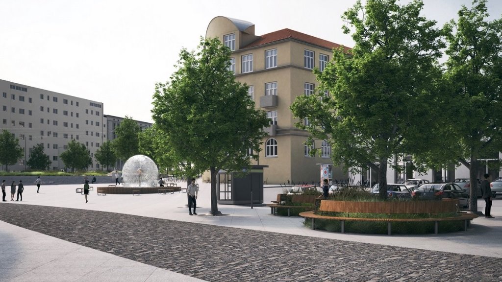 Wizualizacja Rynku Łazarskiego po przebudowie, źródło: Miasto Poznań