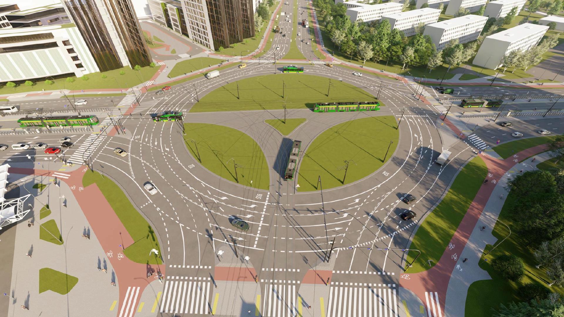 Przebudowa ronda Rataje, fot. UMP - grafika artykułu