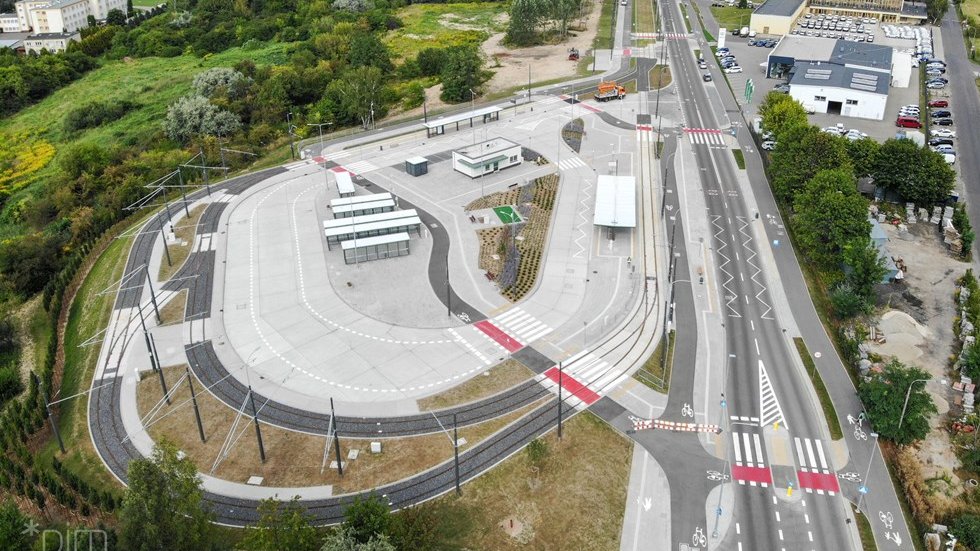 Nowa pętla tramwajowo-autobusowa przy ul. Unii Lubelskiej, sierpień 2020 r. (fot. PIM)