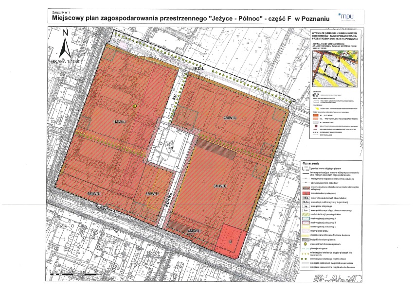 Miejscowy plan zagospodarowania przestrzennego "Jeżyce - Północ" - część F w Poznaniu - grafika artykułu