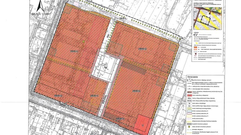 Miejscowy plan zagospodarowania przestrzennego "Jeżyce - Północ" - część F w Poznaniu