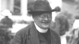 Ks. Putz podczas działań społecznych, II poł. l. 30. w Poznaniu