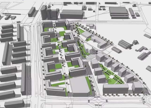 Wizulizacja możliwej zabudowy terenu Bułgarska-Pastelowa, fot. MPU - grafika artykułu