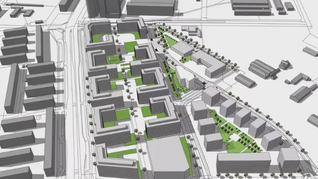 Wizulizacja możliwej zabudowy terenu Bułgarska-Pastelowa, fot. MPU