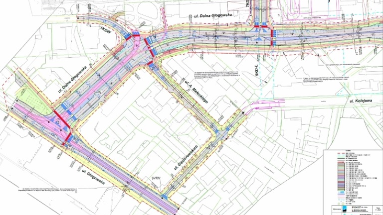 Ul. Dolna Głogowska, wstępna koncepcja. fot. ZDM