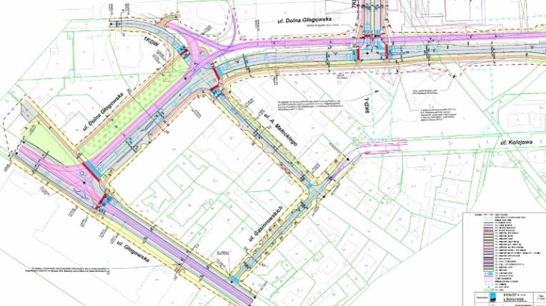 Ul. Dolna Głogowska, wstępna koncepcja. fot. ZDM