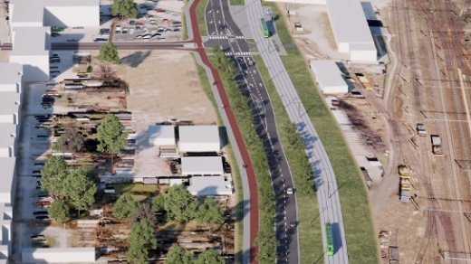 Ul. Dolna Głogowska, wstępna koncepcja. fot. ZDM