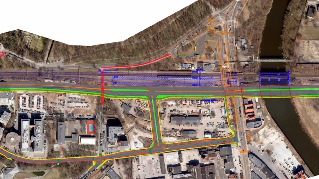 Domknięcie I ramy komunikacyjnej, zjazd na wyspę przy Warcie, fot. ZTM