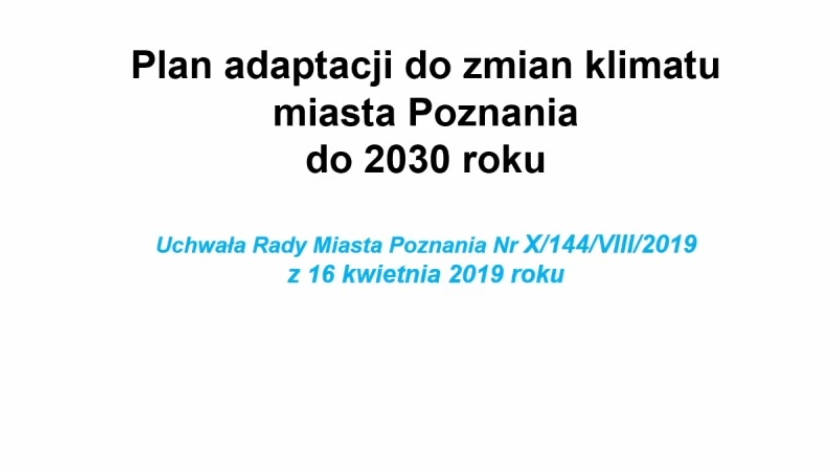 Miejski Plan Adaptacji, fot. UMP