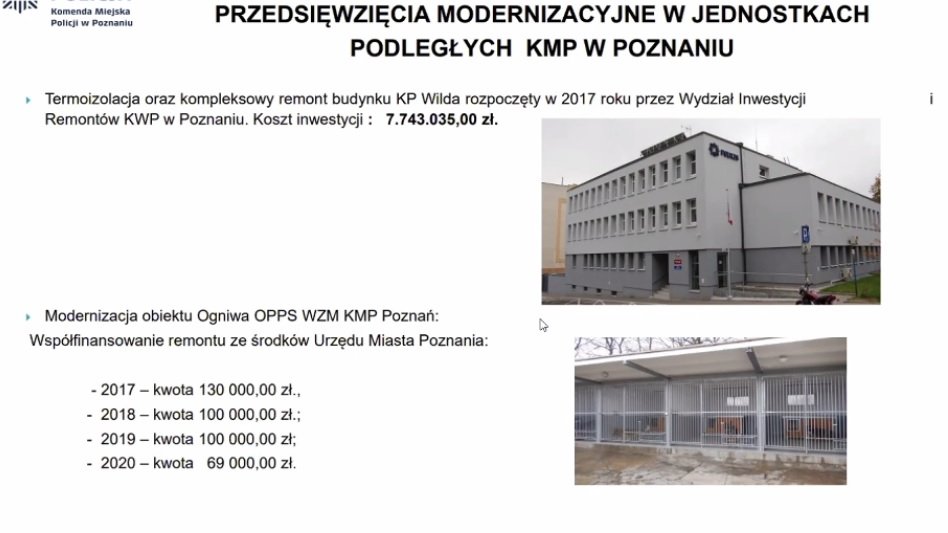 Modernizacje jednostek policji, fot. KMP w Poznaniu