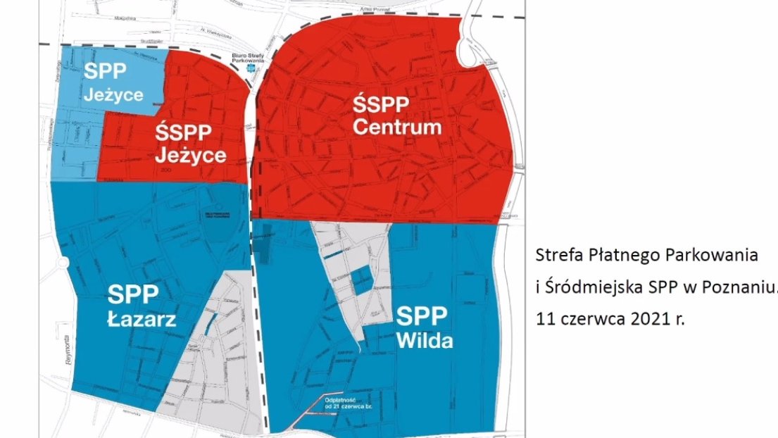 Obecny zasięg SPP w Poznaniu, fot. ZDM