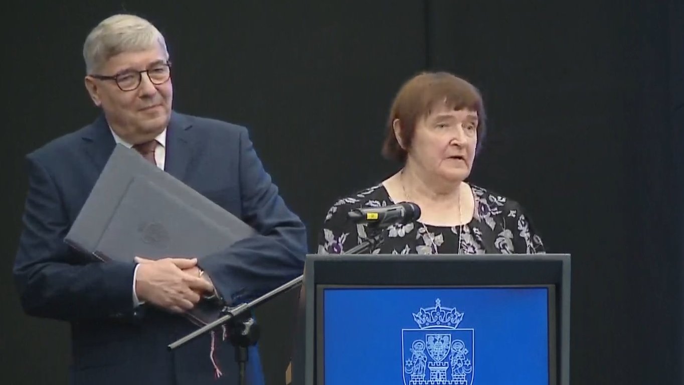 Teresa Zarzeczańska, nagrodzona tytułem Honorowego Obywatela Miasta Poznania, fot. RMP