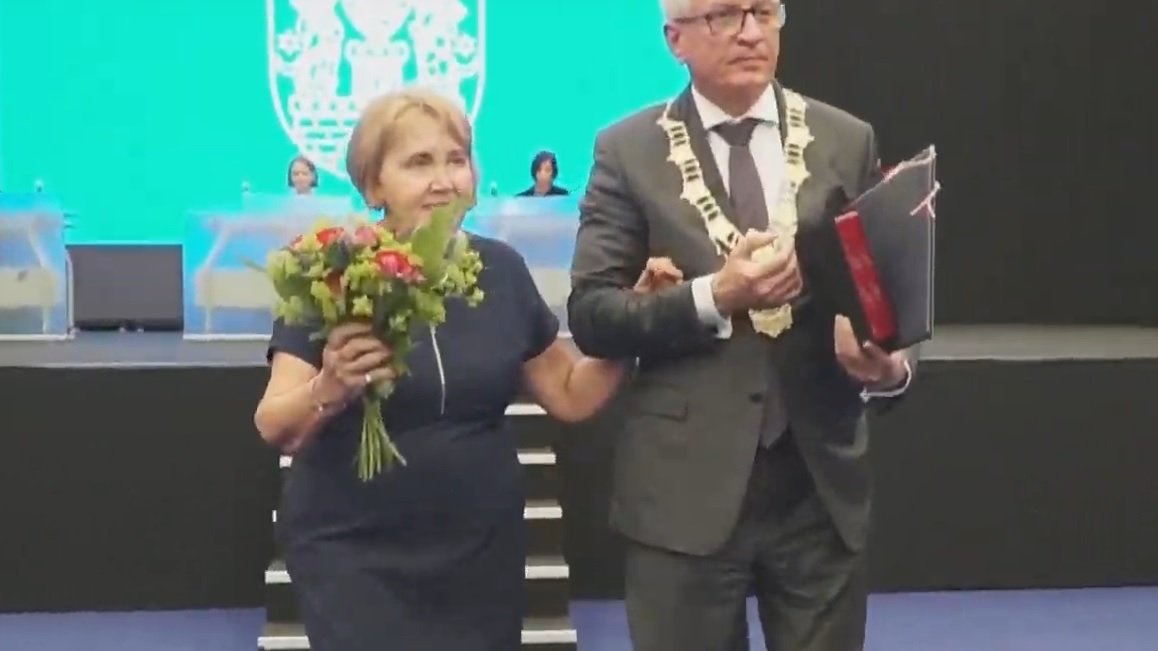 Ilona Dworak-Cousin i prezydent Jacek Jaśkowiak, fot. RMP