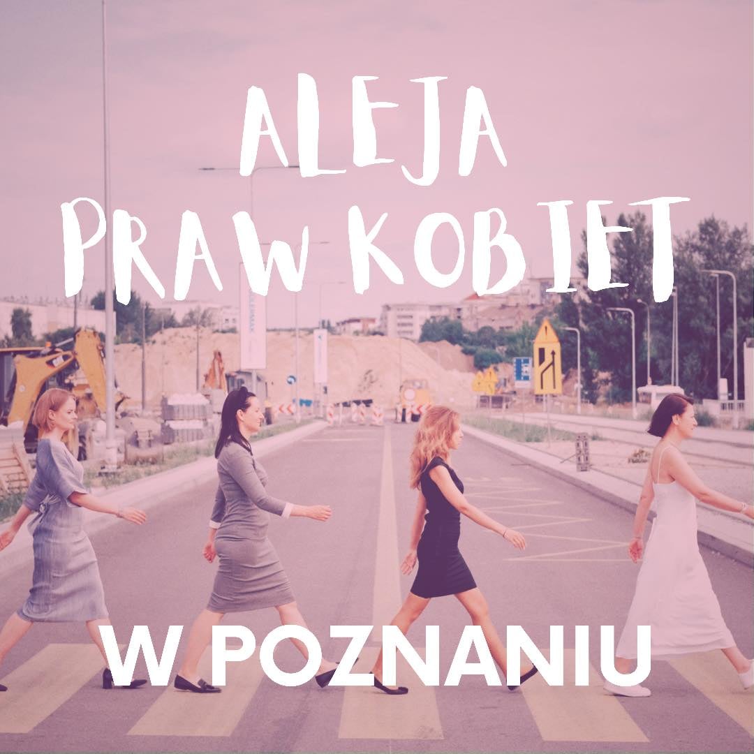 Z inicjatywą nazewniczą Aleja Praw Kobiet wystąpiły radne (od prawej): Marta Mazurek, Monika Danelska, Maria Lisiecka-Pawełczak i Dominika Król - grafika artykułu