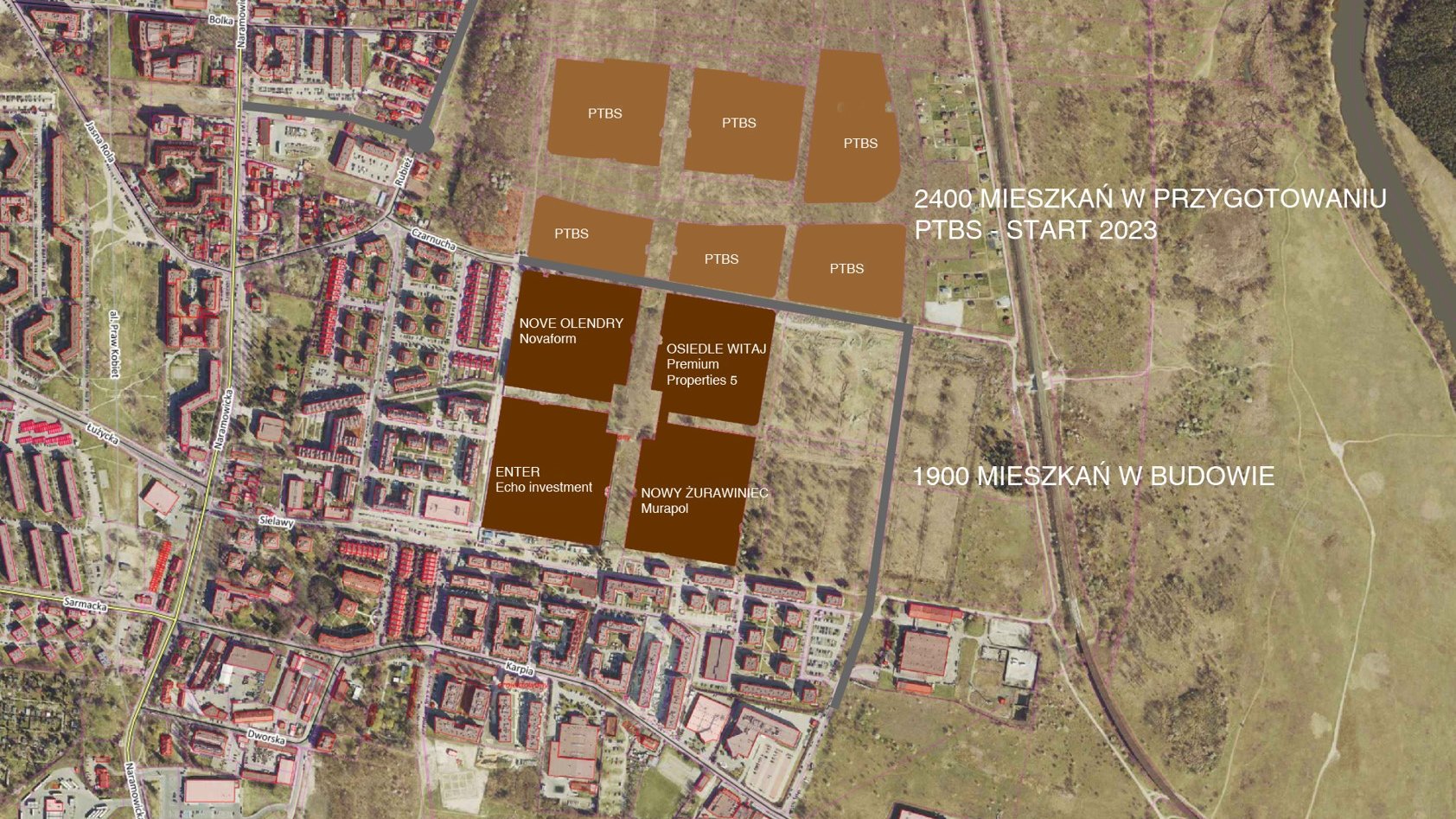 Planowane inwestycje w rejonie wschodnich Naramowic, opr. Paweł Sowa/RMP