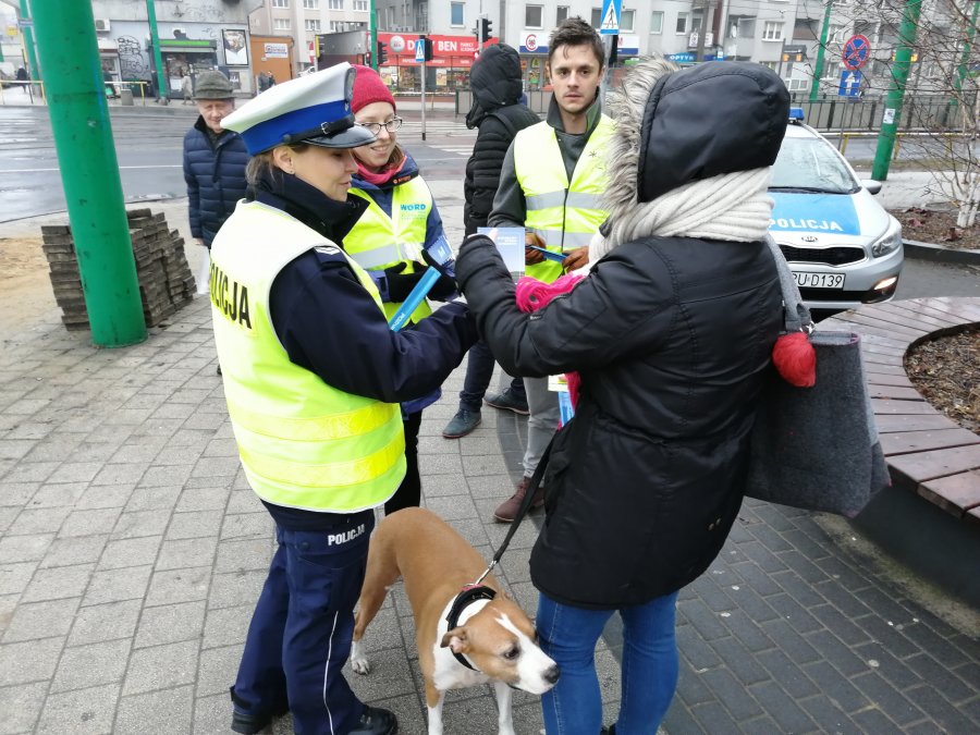 Policja prowadzi dziłania edukacyjne "Bądź widoczny na drodze", fot. KMP w Poznaniu - grafika artykułu